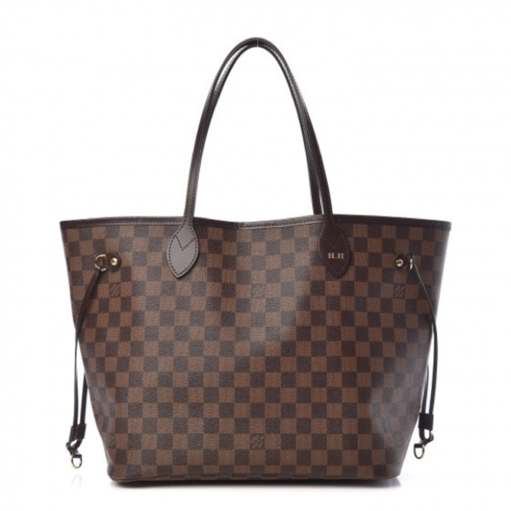 LOUIS VUITTON Damier Ebene Neo Neverfull MM Rose Ballerine